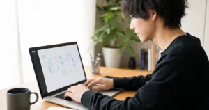 ノーコードでAIエージェントを構築する副業ワーカーのイメージ画像
